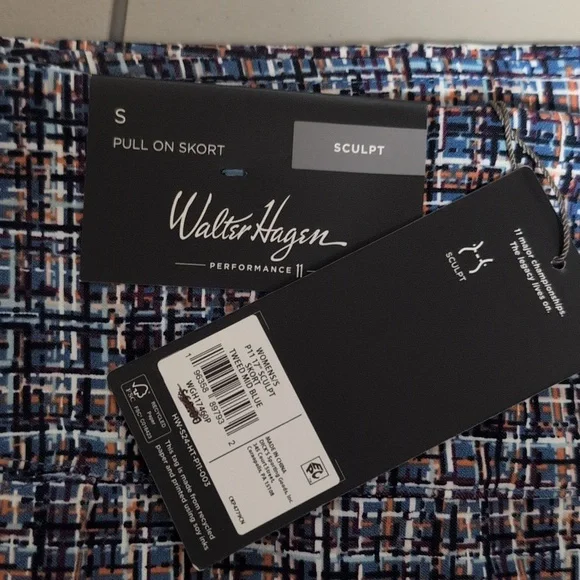 NWT Walter Hagen Sculpting Pull On Multicolor Tweed Golf Skort Women's Small - Picture 3 of 6